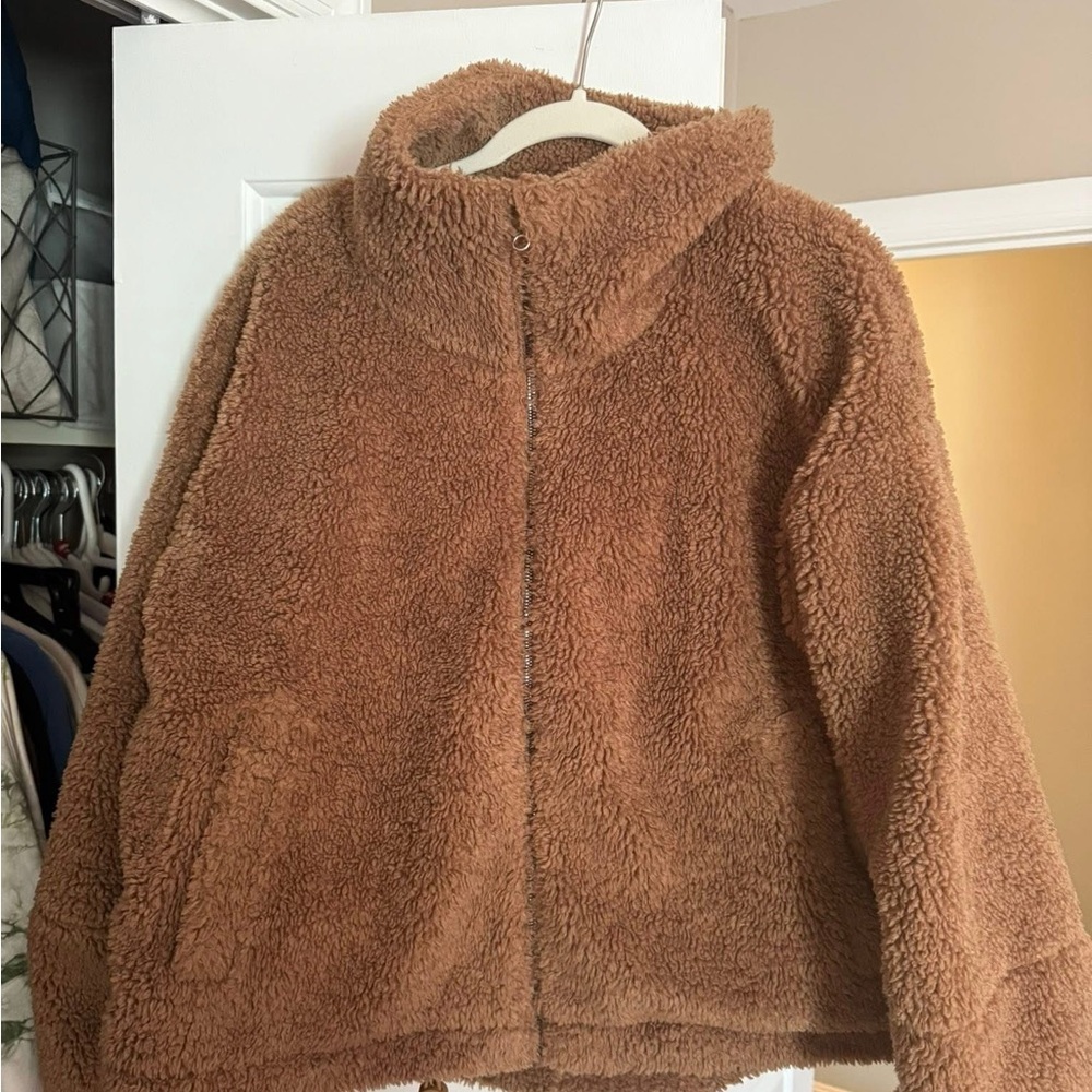 Cozy Brown Sherpa Jacket